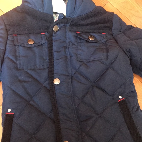 NWT- blue baby one piece snowsuit, size 12 months - Picture 2 of 4